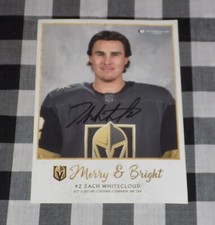Zach Whitecloud Signed Vegas Golden Knights Merry & Bright Xmas Promo Card 2022