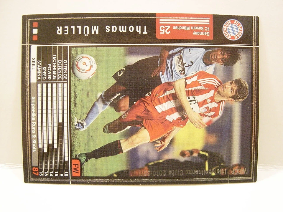 Panini WCCF 2010-11 Thomas Muller 1989 Germany No.25 FC Bayern Munich 10-11 #159 - Image 3 of 4