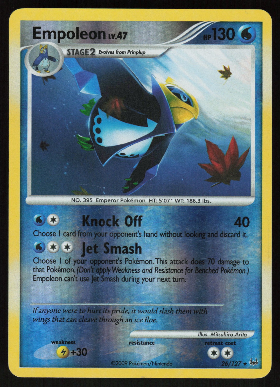 Pokemon Empoleon Rare Reverse Holo Platinum 26/127 LP
