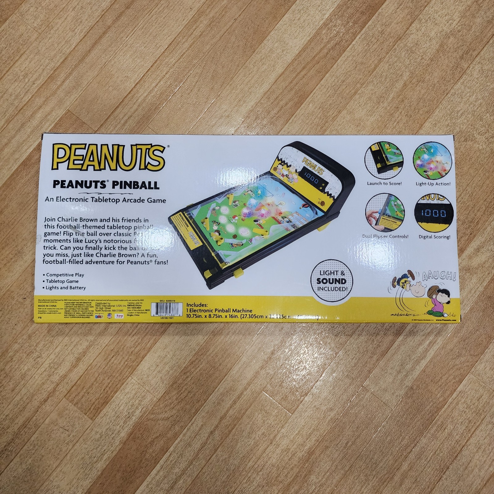 Peanuts Snoopy Electronic Tabletop Arcade Game PINBALL Machine w ...