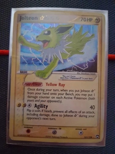 Jolteon Gold Star Holo Ultra Rare Vintage Pokemon Card 101/108 EX Power Keepers