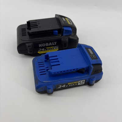 #ad 2 Kobalt Ultimate Output 24 Volt Lithium 4Ah amp; 2Ah Batteries For Parts or Repair $35.99
