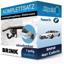 Für BMW 4er Cabrio 13- BRINK Anhängerkupplung abnehmbar + 7polig E-Satz Neuware