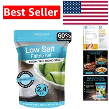 Kosher Certified Low Sodium Sea Salt - Fine Grain 39 oz Bulk Resealable Bag