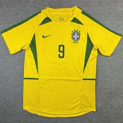 ブラジル代表2002ホームサッカーユニフォームRonaldo NIKE BRAZIL 2002-2004 HOME #9 RONALDO SOCCER JERSEY FOOTBALL SHIRT NIKE
