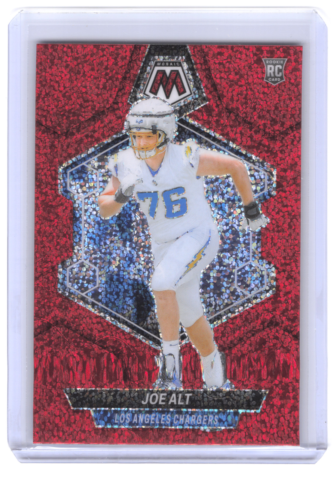 2024 Mosaic Red Sparkle #305 Joe Alt - RC Chargers