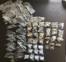 Brass fittings, latch locks, pull handles, finger lifts for sash windows x11 set