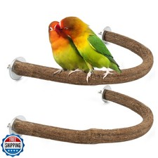 Rypet 2PCS Natural Wood Bird Perches for Cage,Wooden Parakeet cage Accessorie...