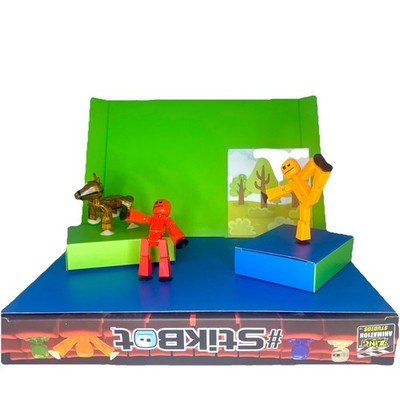 StikBot Studio 3 Figures Horse Red Orange Z Screen Stage Stop Motion Animation