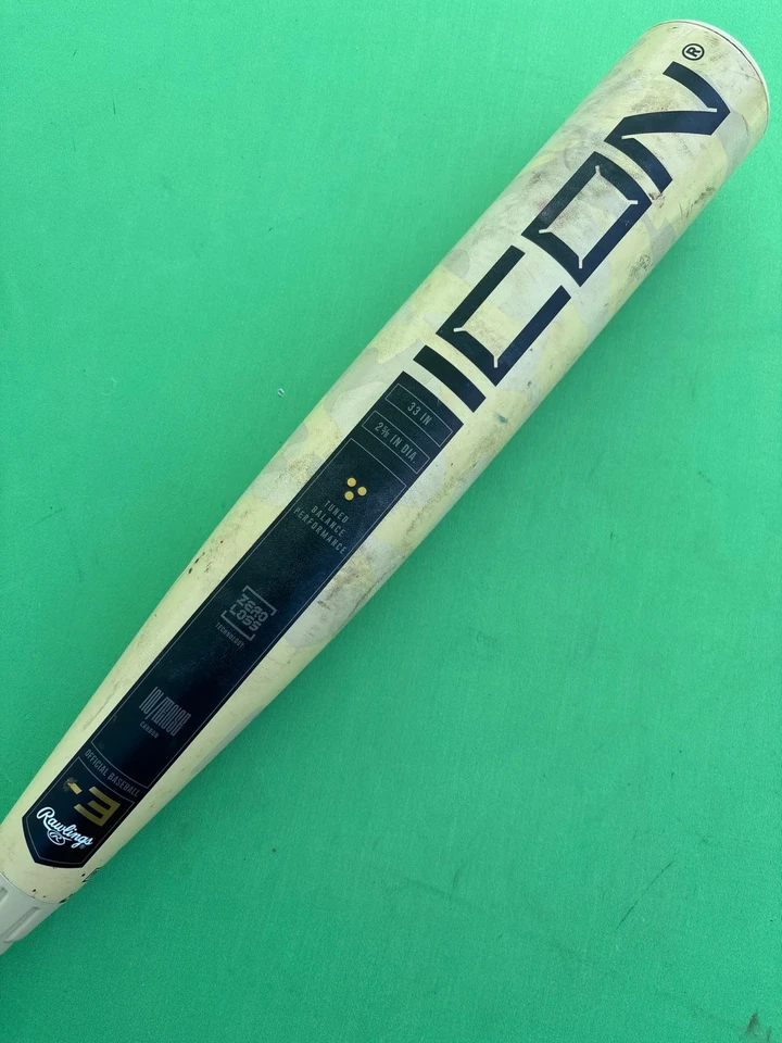 Murciélago compuesto Rawlings Icon 2025 certificado BBCOR (-3) 30 OZ 33" Foto 2 de 4