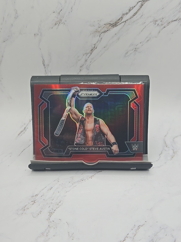 2024 WWE Panini Prizm #14 STONE COLD STEVE AUSTIN Red Prizm /299