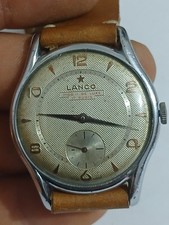 Vintage Oversize Orologio Da Polso Lanco Mod 11 De Luxe Nido D'ape