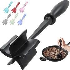 Meat Hamburger Chopper Heat Resistant Utensil Ground Beef Potato Masher Spatula.