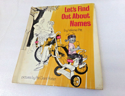 By Valerie Pitt Let's Find Out About Names Vtg 1971 Watts Hardcover Book Series