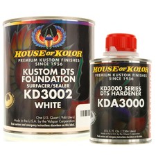 House Of Kolor Quart Kit White Color Kd3002 Dts Surfacer Sealer W Hardener