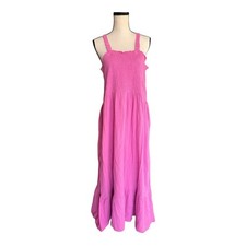 Raviya Vibrant Pink Smocked Maxi Dress Size 2X