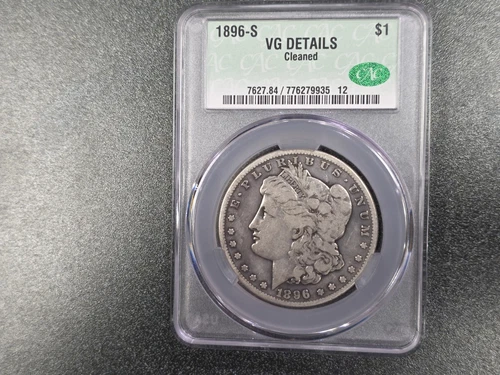1896-S MORGAN SILVER DOLLAR ~ VG Details, Cleaned ~VERY NICE COIN~