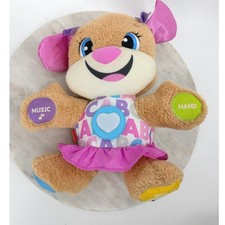 Fisher Price Laugh and Learn Smart Stages Sis Musical Plush Puppy Toy Pink ABC