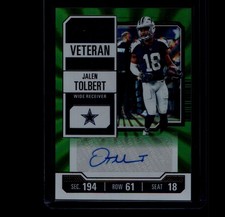 2023 Panini Contenders - Veteran Ticket Jalen Tolbert #CTA-JTO Green Lazer (AU)