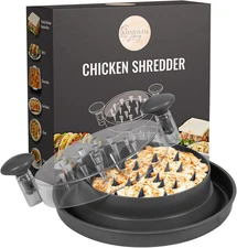 Chicken Shredder Tool for Meat, Large Chicken Breast Shredder with Lid, Anti-Sli