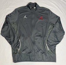 Jordan Brand Atlanta Braves Team Issued MLB Gray Full Zip Track Jacket Mens XL
