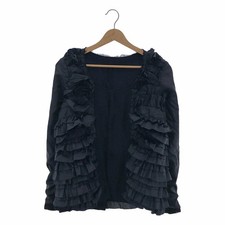 COMME des GARCONS Reversible Frill Collarless Jacket XS Navy 2023SS Women's