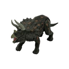 Dinosaur Triceratops Green Brown Toy Dino Figure