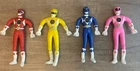 Vintage 1994 Lot 4 Bendable POWER RANGER 5" Action Figures Bend-Em Bandai Gordy