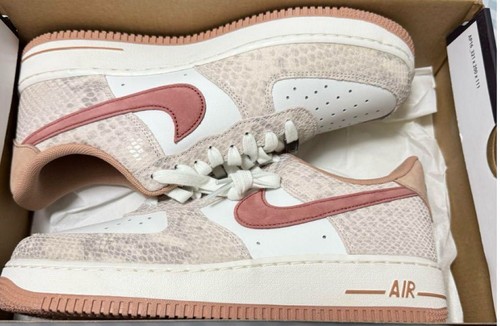 Nike Air Force 1 Low HF2898-100 Pink Snakeskin Men's US 11 Sneakers - Picture 2 of 2