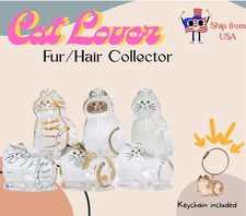 Cat Lover Keychains Cat Fur Collector Take Your Cat Everywhere Pet Hair Keepsake