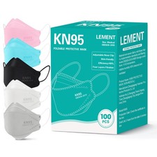 LEMENT KN95 Face Masks 100PCS 5 Color