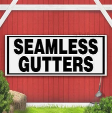 SEAMLESS GUTTERS Indoor Outdoor Banner Sign with grommets