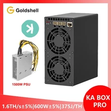 Goldshell KA BOX PRO Kaspa Miner 1.6T 600W Crypto Mining New with 1500W PSU