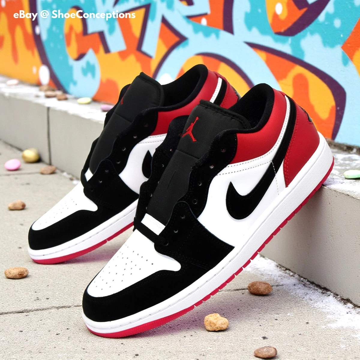 Nike Air Jordan 1 Low SE Shoes White Black Varsity Red IB8971-106