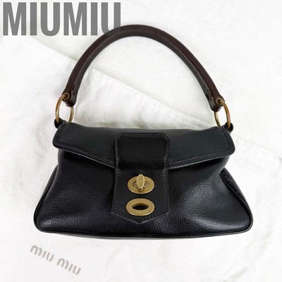 miu miu leather Handbag Turnlock archive