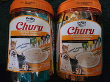 2 Cans x INABA Churu Cat Treats Chicken Varieties - 50 Tubes Expiration:  2027