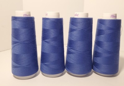 EUC~Lot Of 4 Royal Blue #31502 Maxi-Lock Serger Overlock Thread Polyester