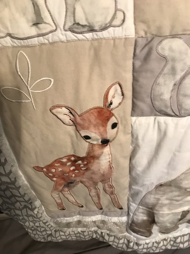 Trapunta bambino agnello ed ed edera 34x44” animali selvatici nativi - Foto 7 di 14