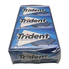 Trident Original Flavor Sugar Free Gum, 12 Packs of 14 Pieces 168 Total Pieces
