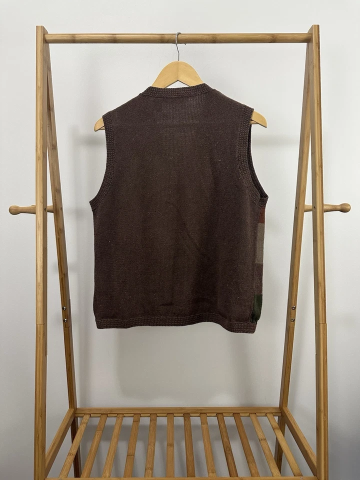 Chaleco de Colección One Negro Sheep Be Diferente Color Bloque Tejido Islas del Norte L Foto 3 de 4