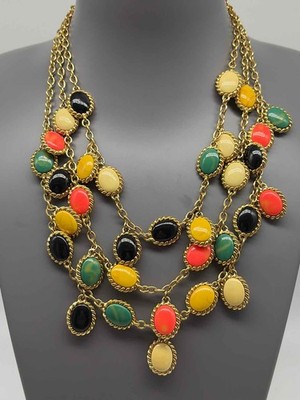 Gebrauchte Kate Spade mehrfarbige mehrstrangige Statement-Halskette