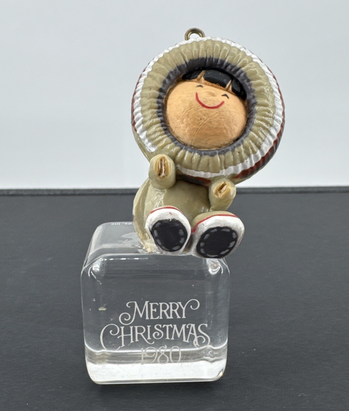 Hallmark 1980 FROSTY FRIENDS Adorno de Navidad #1 Cool Yule PIEZAS FALTANTES TAL CUAL