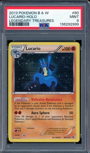Lucario graded PSA 9 for sale on eBay