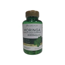 Moringa Oleifera Capsules 6000 mg | 180 Count | Green Superfood | by Carlyle