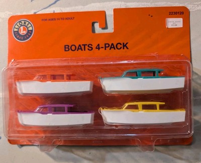 LIONEL BOAT ACCESSORY 4 PACK O GAUGE railroad scenery train fishing 2230120 NEW