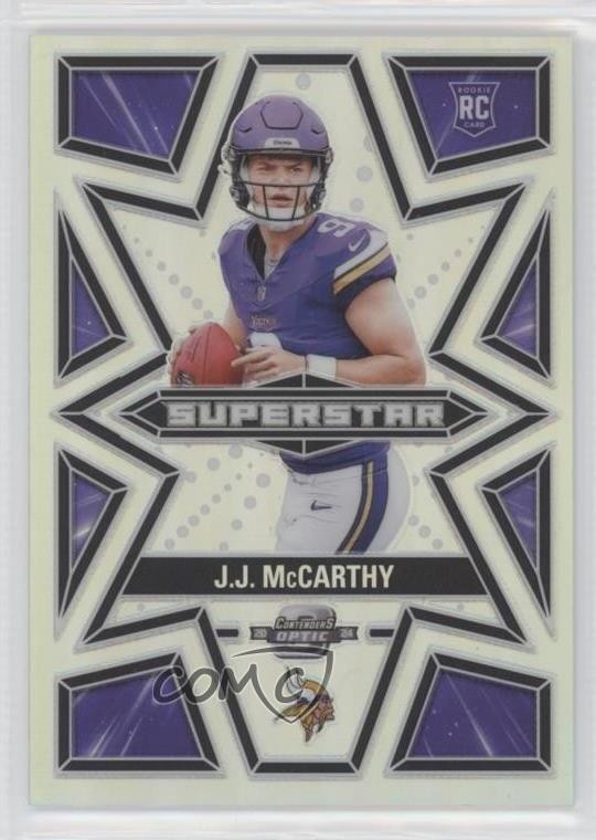 2024 Panini Contenders Optic Superstars JJ McCarthy #S-JMY Rookie RC 18kr