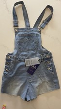 Girls Denim Overall Shorts Size S 6/6X - Cat Jack - New With Tags