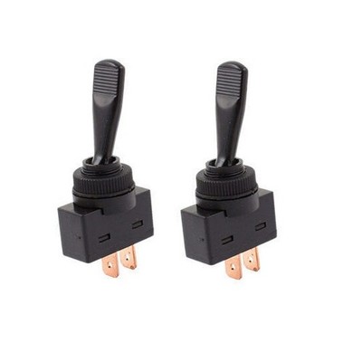 2x Black ON/OFF Universal Toggle Flip Switch DC 20A/12V Car/Truck/Boat Panel