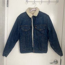 Vintage 70s/ 80s Levi s Sherpa Lined Denim Trucker Jacket