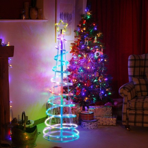 Artificial Christmas Tree Christmas Tree Lights LED Spiral Light Star Light - Picture 7 of 12